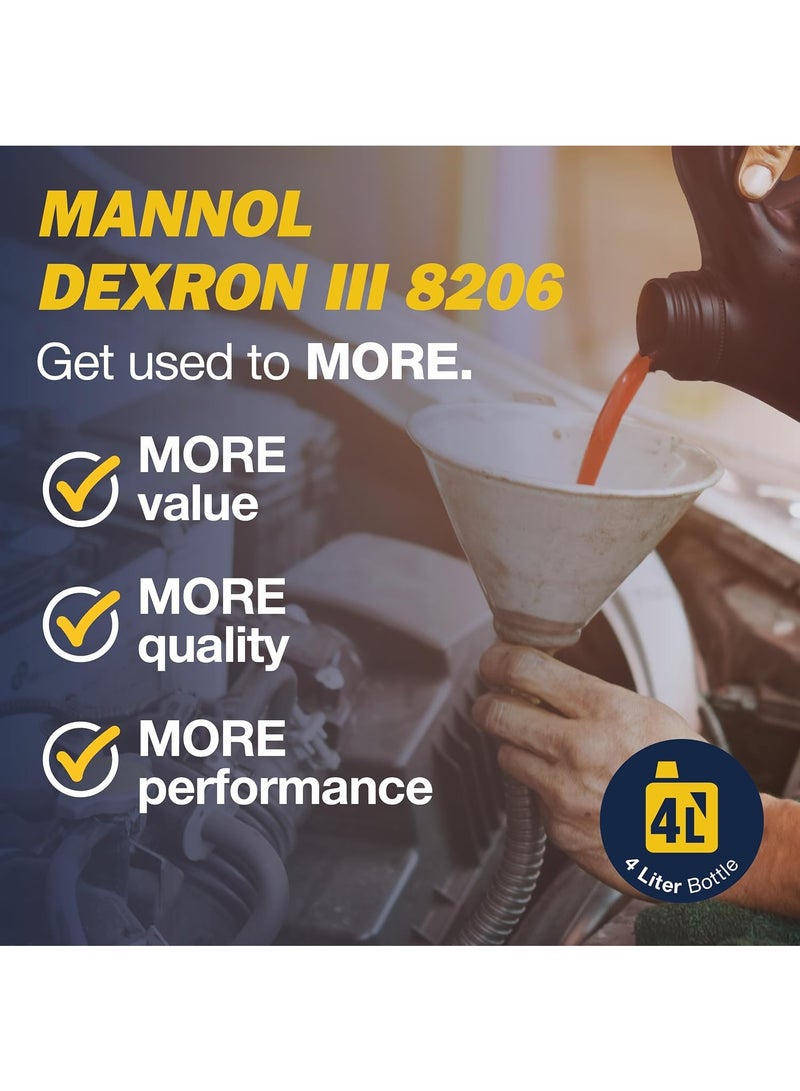 MANNOL 8206 Automatic Plus ATF Dexron III ALLISON C4 CATERPILLAR TO-2 synthetic-based transmission fluid (ATF) for automatic gearboxes (4 L) - Image 2