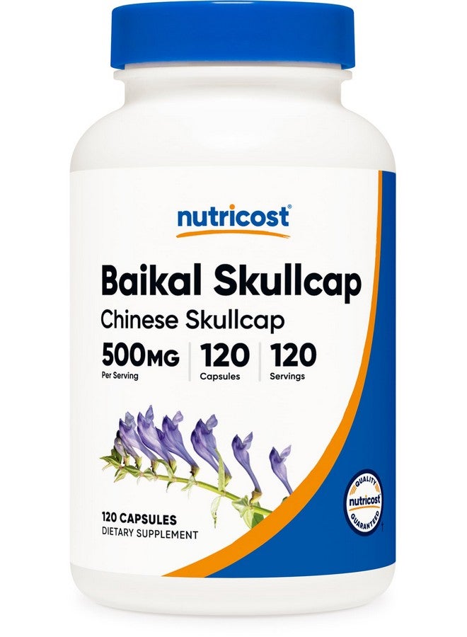 Nutricost Baikal Skullcap 500mg، 120 كبسولة نباتية - غير معدلة وراثيًا، خالية من الغلوتين - Image 1