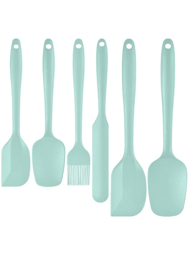 Spatulas Set of 6, Silicone Spatulas Rubber Heat Resistant Non-Stick Spatulas for Kitchen Cooking,Baking and Mixing - Image 1