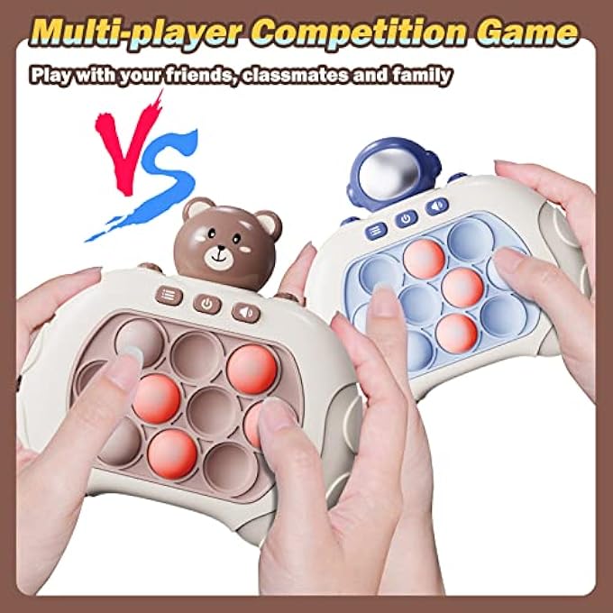 PUSH LIGHT-UP POP IT FIDGET TOYS FOR KIDS,POP IT GAME,HANDHELD GAMES FOR KIDS AND ADULTS,STRESS RELIEF GAME MACHINE,PUZZLE GAME MACHINE,POP FIDGET TOYS ,GIFT FOR BOYS & GIRLS (BROWN) - Image 4