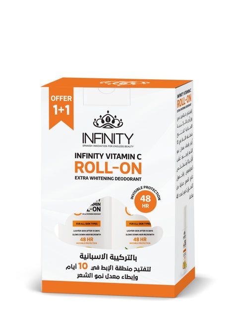 Infinity Vitamin C Roll-On Extra Whitening Deodorant - Buy 1 Get 1 Free