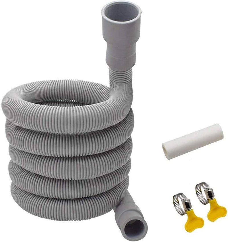 Atack-B 2m Washing Machine Drain Hose, 20-32mm Interface, EVA Material, Grey - Image 1