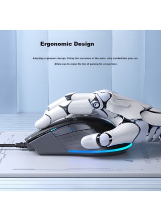Hp G210 Wired Gaming Mouse With Macro Programming, Esports Gaming Mouse For Lol And Pubg, Suitable For Laptops And Desktops, White And Grey Dual-tone - pzsku/ZA570C090D6731D3E683DZ/45/1751012267/0092990a-4010-45ec-9a32-c2b6dc5b8db8