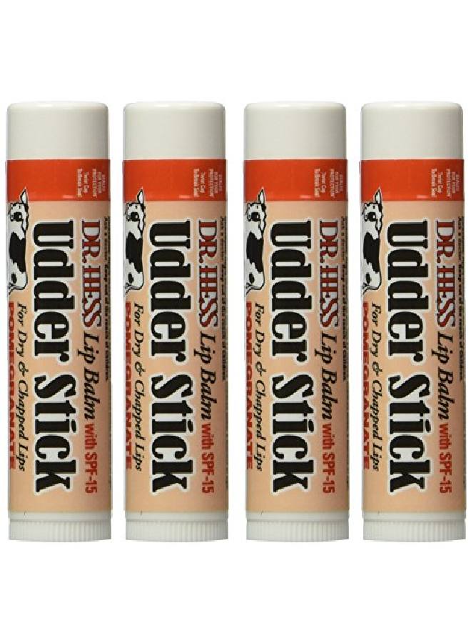 Dr Hess Udder Stick Lip Balm Pomegranate 4 Count - Image 3
