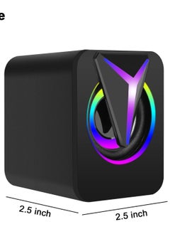 Excefore Computer Speakers for Desktop, Mini Stereo 2.0 RGB Gaming Speaker, USB Powered Multimedia PC Speaker with Volume Control, LED Lights, 3.5mm Aux-in for Laptop Projector Tablet Cellphone  - Image 5