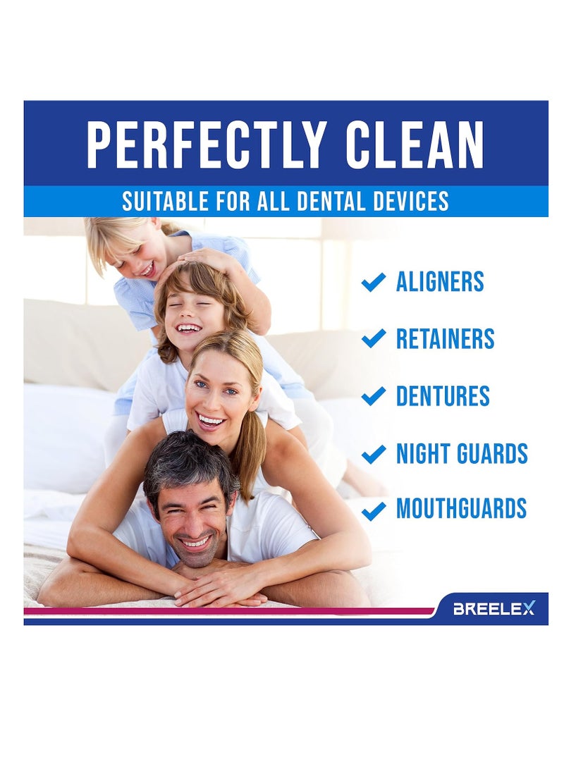Breelex Denture Cleaning Tablets - 120 Retainer Cleaner Tablets for Aligner, Mouth & Night Guard - FSA HSA Approved Products - Dental Cleanser for Nightguard - Fresh in 3 Minute - Denture Cleaner  - Image 4