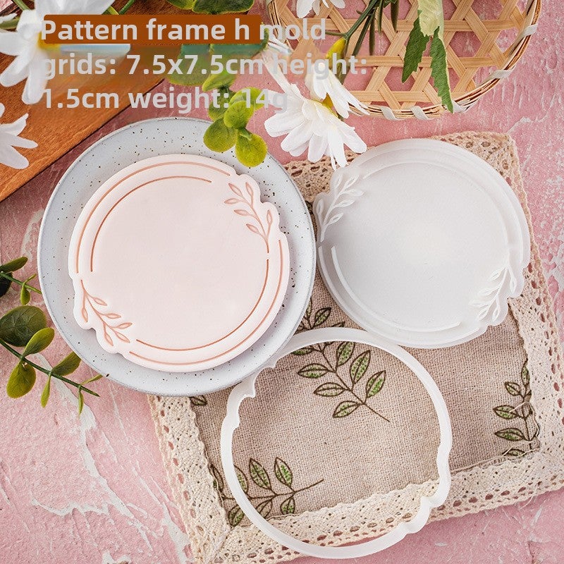 Korean Style Fondant Cookie Mold for Wedding PC0669-Pattern Frame H