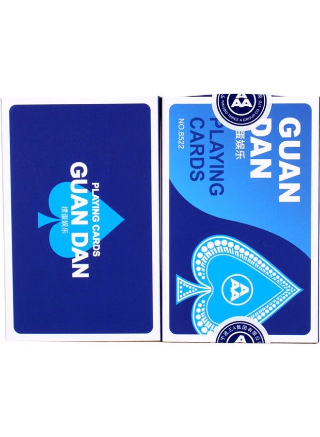 THREEA San A Guandan Playing Cards, Aaa Guandan Cards, Entertainment Playing Cards, Blue Core Paper Material, 8522 Two-Color Set, Ten Decks - Image 3