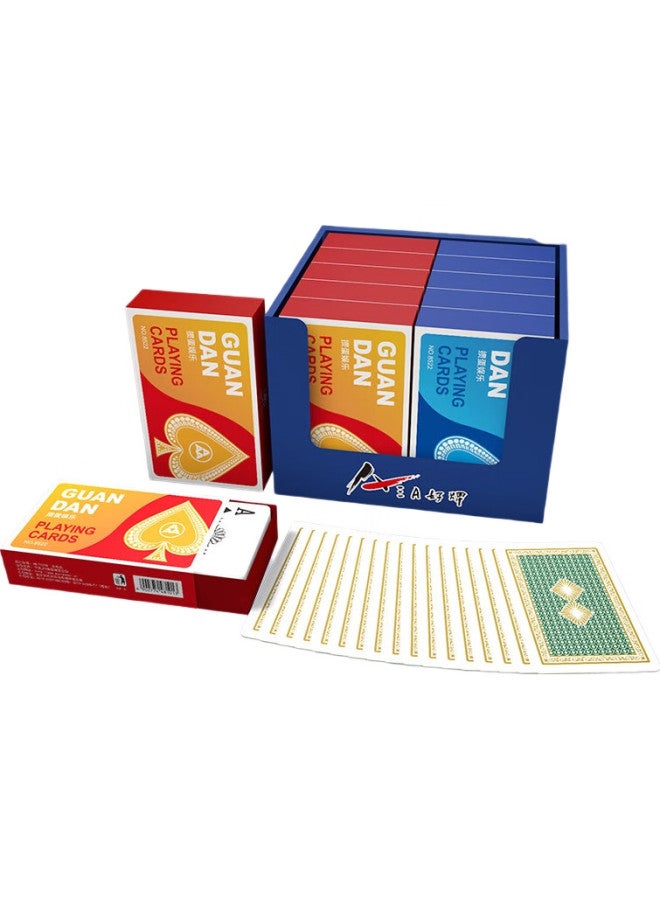 THREEA San A Guandan Playing Cards, Aaa Guandan Cards, Entertainment Playing Cards, Blue Core Paper Material, 8522 Two-Color Set, Ten Decks - Image 2