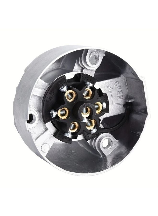 1pc Heavy Duty 12V 7 Pin Trailer Wiring Connector Towing Adapter Male Female Socket - Image 4