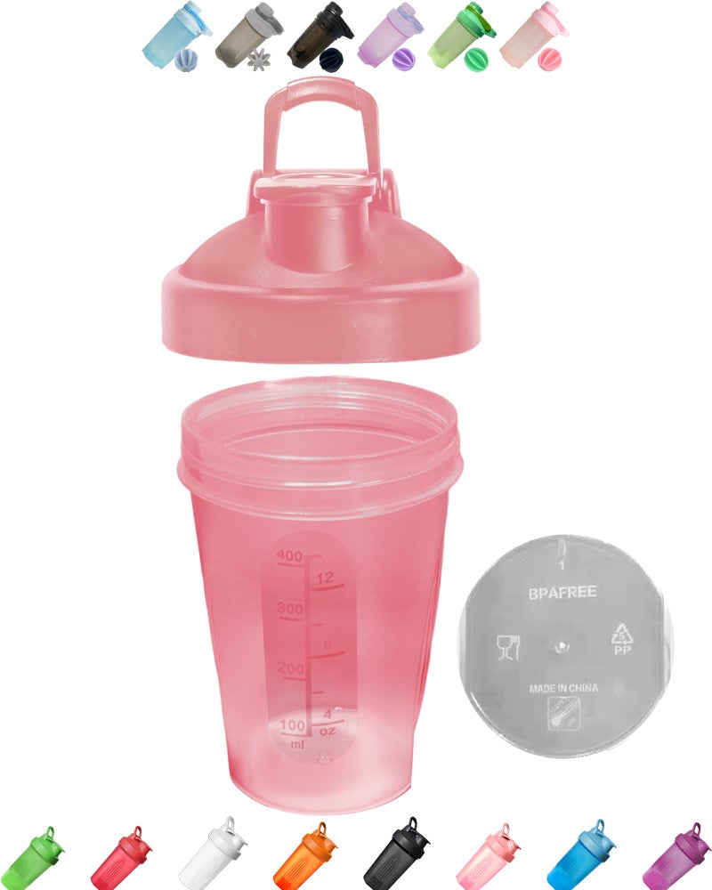 Shaker BOTTLE Blender Shaker Bottle w Classic Loop Top  Stainless Whisk BallPerfect for Protein Shakes and Pre Workout16ozPink 