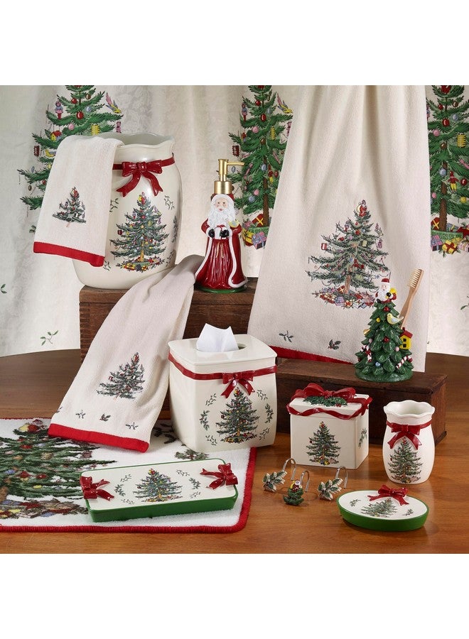 Spode - Hand Towel, Soft & Absorbent Cotton, Holiday Bathroom Decor Christmas Tree Collection - Image 2