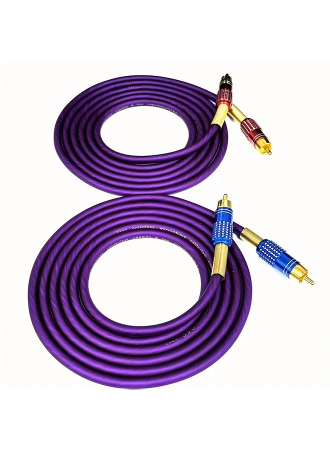 2 Pack 39 37 Inch Coaxial RCA Audio Cables Male to Male for TV Speaker - Image 1