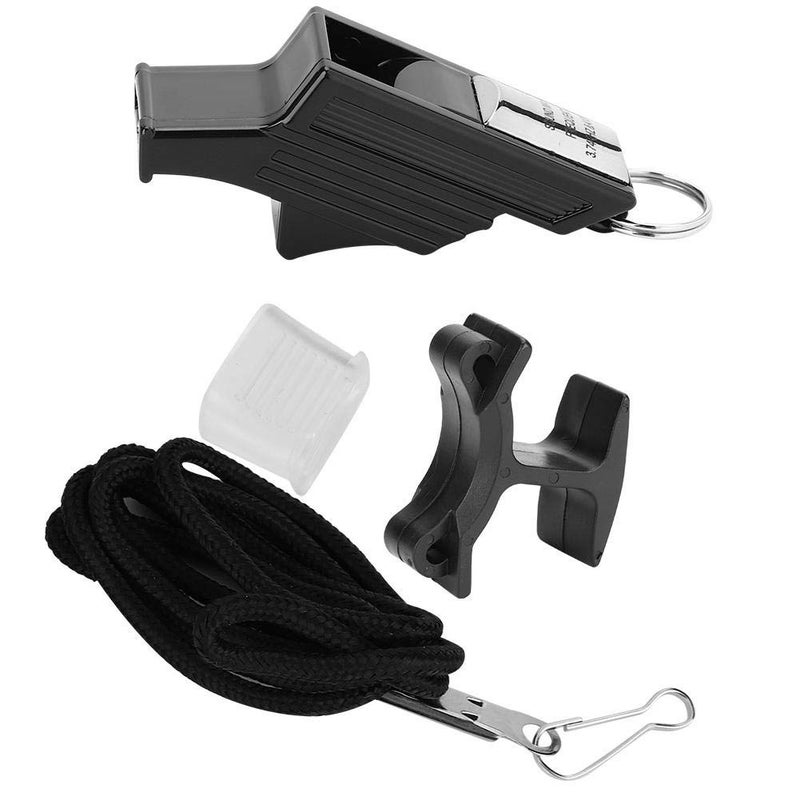 Dilwe Referee Whistle Sports Whistle Whistle Great for, Referees, and Officials by(Black&Silver) - Image 1