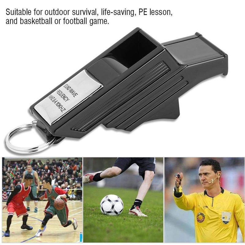 Dilwe Referee Whistle Sports Whistle Whistle Great for, Referees, and Officials by(Black&Silver) - Image 5