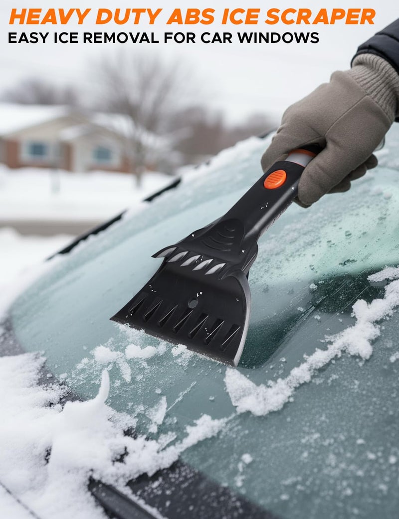 EcoNour 53â€³ 3 in 1 Extendable Snow Brush with Ice Scraper for Car Windshield | 360Â° Pivoting Long Snow Brush for SUV, Truck, and Car | Winter Car Accessories - Image 5