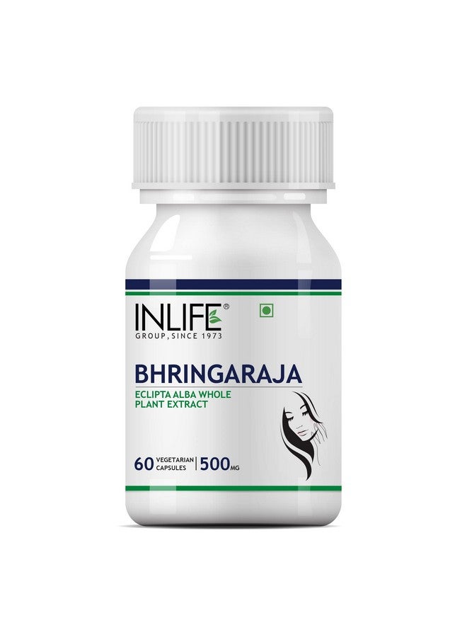 Inlife كبسولات إنلايف بهرينغراج للشعر | مكمل مستخلص النبات الكامل | إكليبتا ألبا | يدعم صحة الشعر للنساء والرجال، 500 ملغ - 60 كبسولة نباتية (عبوة من 1، 60) - Image 1