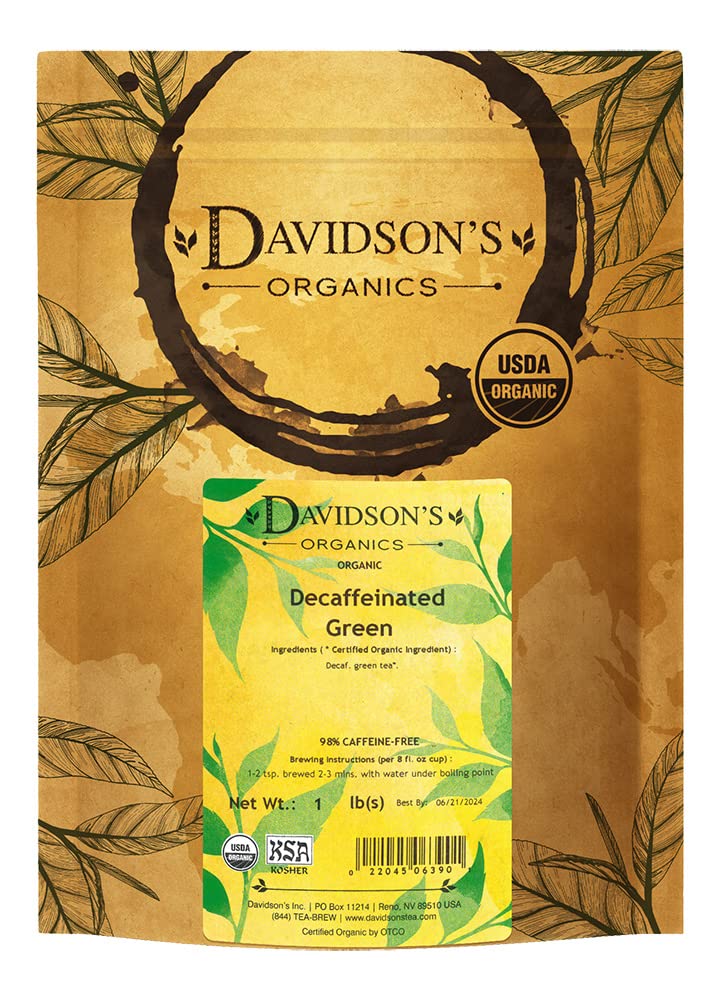 Davidson's Davidsons Tea Bulk Decaf Green 16Ounce Bag - Image 3