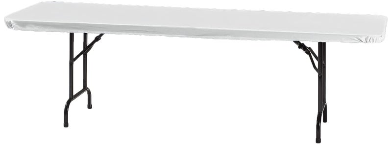 CREATIVE CONVERTING كفر طاولة كلاسيكي أبيض بسيط من كرييتيف كونفرتينج 37300 مقاس 30 × 96