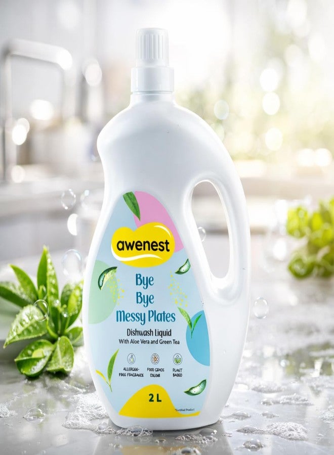 awenest No-toxin Plant Based Organic Dishwash Concentrate - 2 Liter | Orange and Lemon | 0% Harmful Chemicals | Baby, Pet safe Natural Organic Gel - Image 5