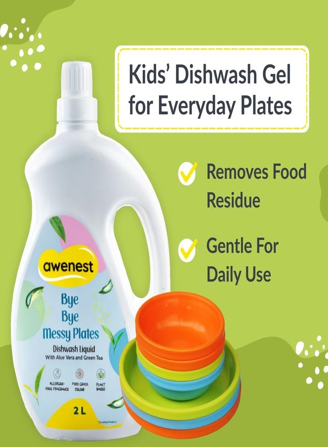 awenest No-toxin Plant Based Organic Dishwash Concentrate - 2 Liter | Orange and Lemon | 0% Harmful Chemicals | Baby, Pet safe Natural Organic Gel - Image 2