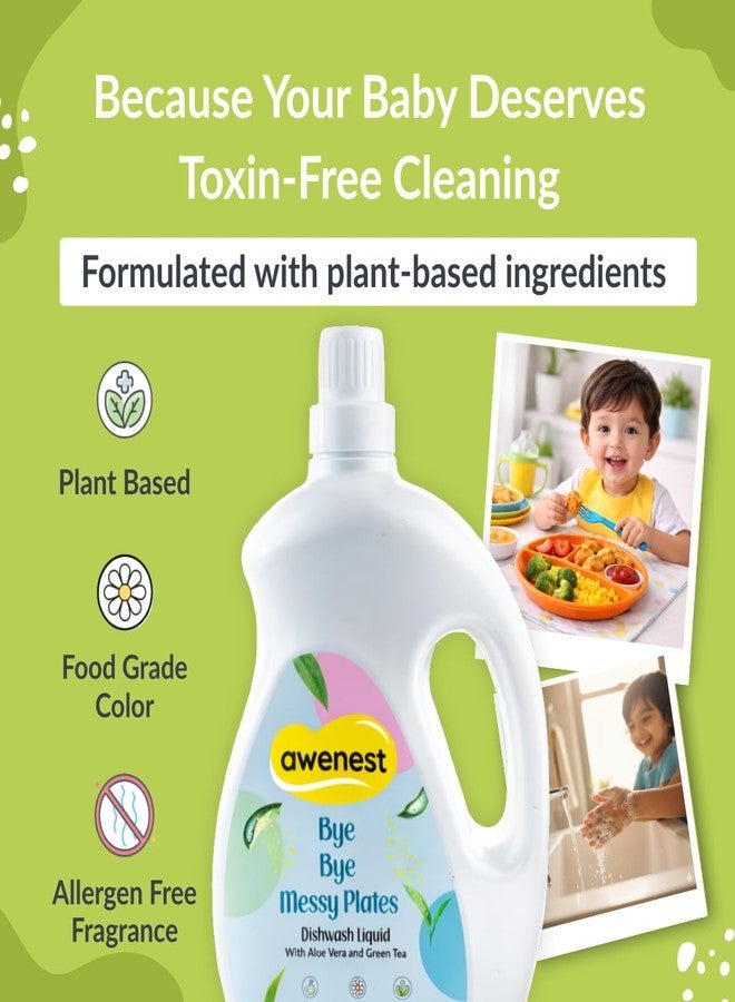 awenest No-toxin Plant Based Organic Dishwash Concentrate - 2 Liter | Orange and Lemon | 0% Harmful Chemicals | Baby, Pet safe Natural Organic Gel - Image 4