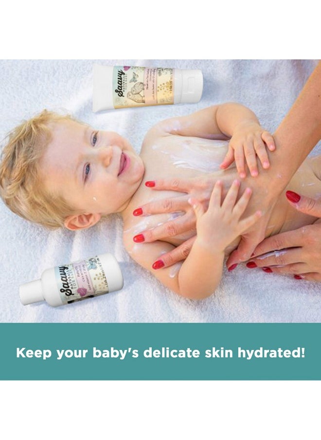 Saavy Naturals Chamomile Baby Lotion With Organic Shea Butter, Aloe Vera, Calendula - Newborn, Infant, Toddler Bedtime Body Cream For Dry Skin, Sensitive Formula, Head-To-Toe Moisturizer, 6 Oz, 2 Pack  - Image 3