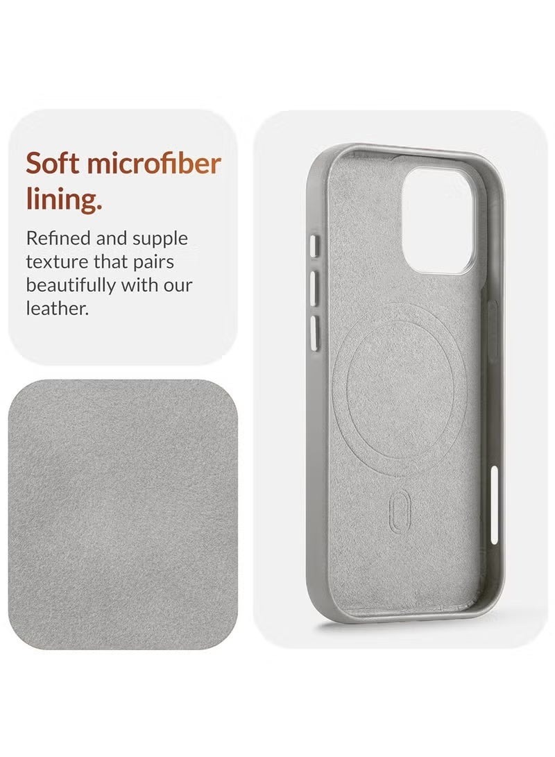 TIGER Apple iPhone 17 5G 2025 Case – Premium Luxury Leather Magnetic MagSafe Wireless Charging Compatible Cover with Shockproof Drop Protection | Anti-Slip Grip | Slim Fit Durable Hard Shell | Precision Cutouts | Grey – Model MCMPMN - Image 2