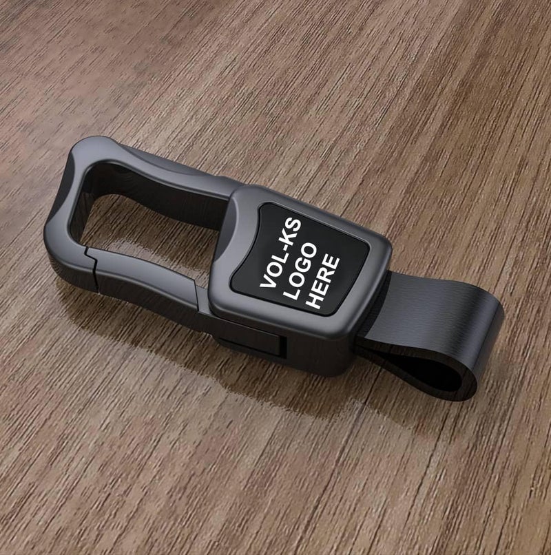 Greenworld Premium Scratch-Proof Keychain/Keyring with Car Brand Name Logo | Durable Metal Keyring for Cars & Bikes with 2 Color Strap (VO_L_C_S) - Image 1