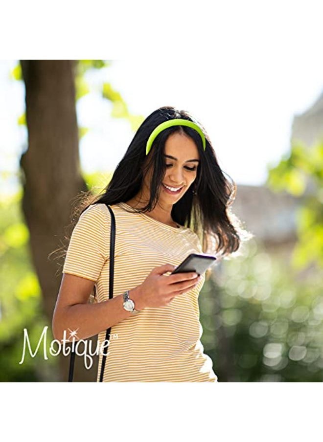 Motique Accessories Padded Headband For Women For Women (Neon Yellow)  - Image 2
