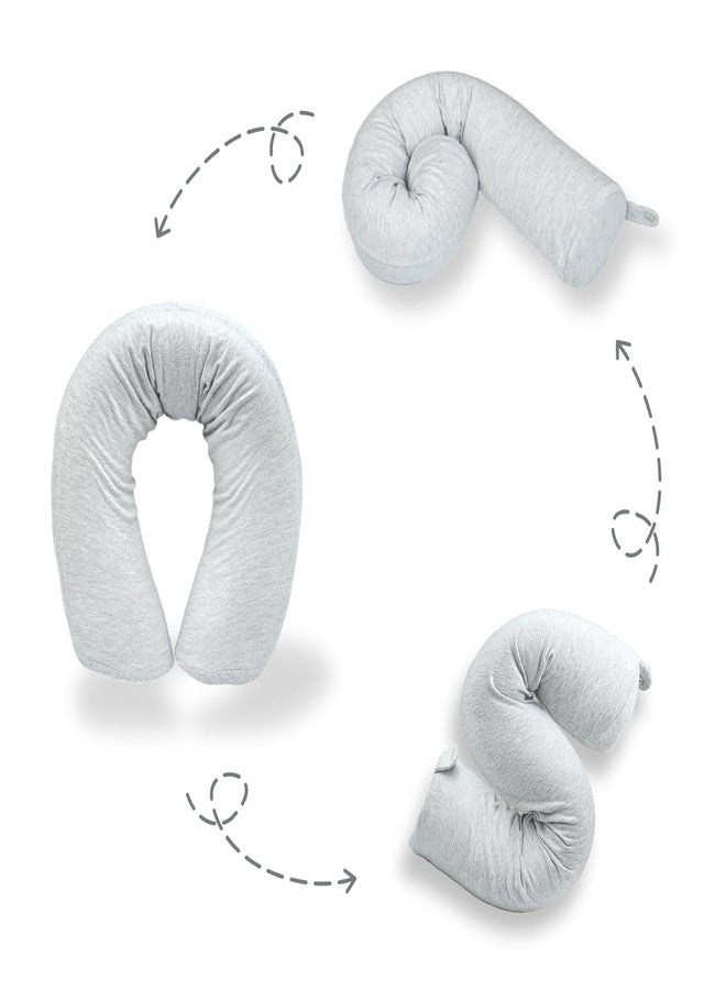 Unimos Twistable Flexible Memory Foam Travel Pillow - Support for Neck, Back, Legs, Washable Cotton Cover, Bendable Design - Image 1