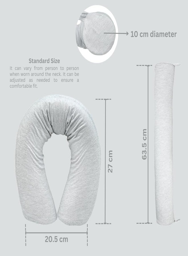 Unimos Twistable Flexible Memory Foam Travel Pillow - Support for Neck, Back, Legs, Washable Cotton Cover, Bendable Design - Image 4
