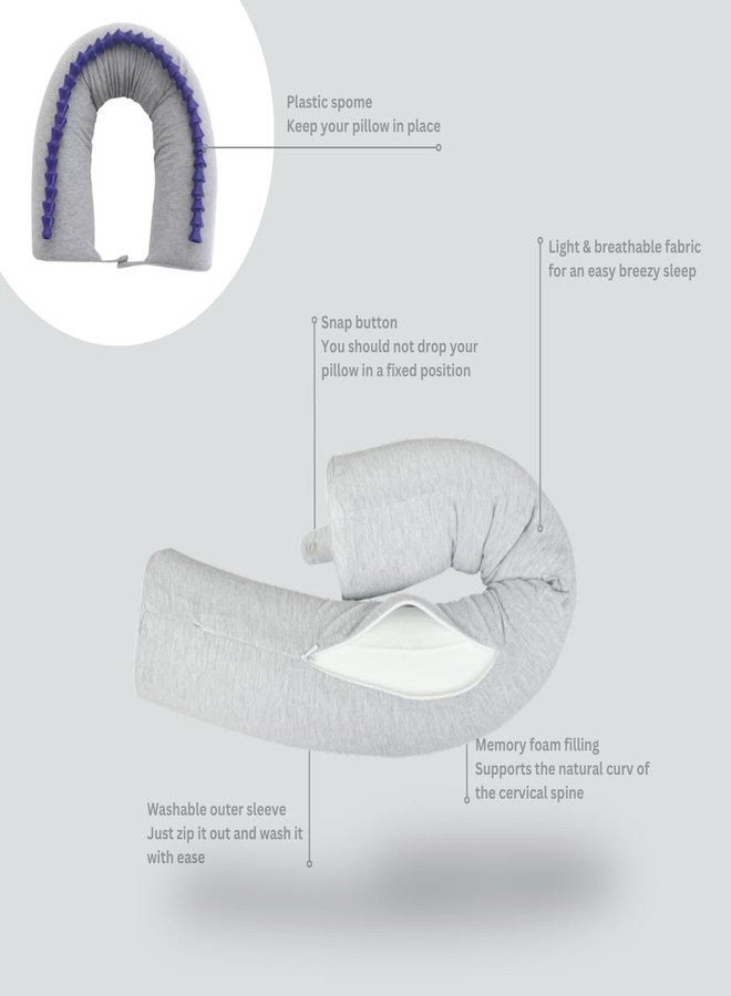 Unimos Twistable Flexible Memory Foam Travel Pillow - Support for Neck, Back, Legs, Washable Cotton Cover, Bendable Design - Image 5