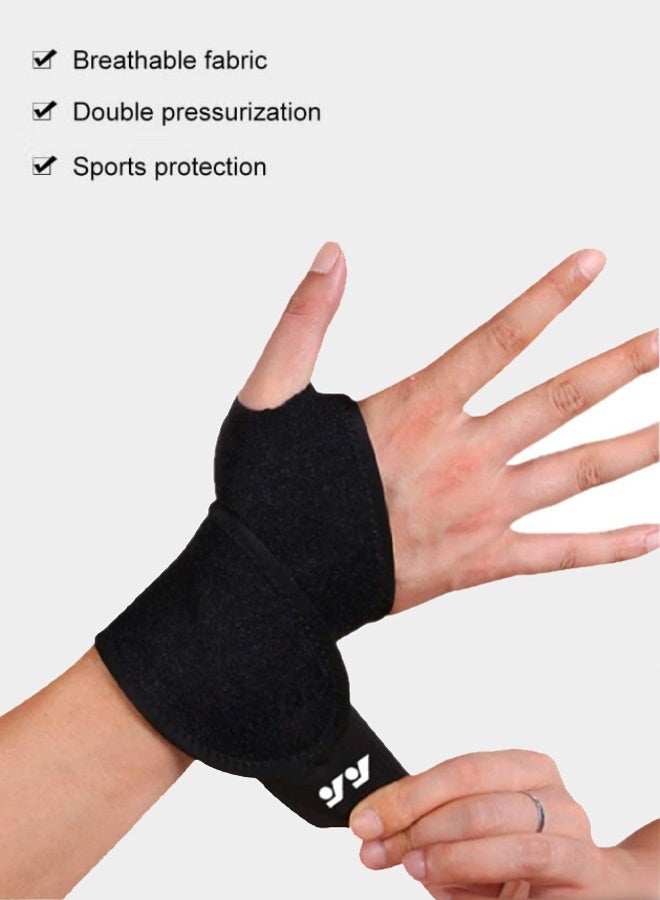 2 Pack Wrist Brace Adjustable Wrist Support, Wrist Straps for Fitness Weightlifting, Tendonitis, Carpal Tunnel Arthritis, Highly Elastic Wrist Wraps for Relief Wrist Pain(Black) - Image 2