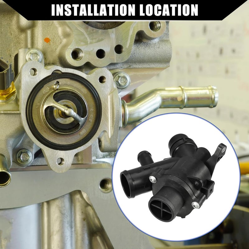 Hihaha No.LR010799 Engine Coolant Thermostat Housing Assembly for Land Rover LR4 and Range Rover Sport - Image 2