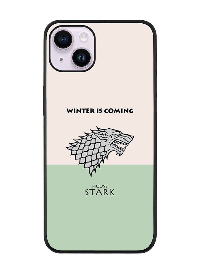 Stylizedd Rugged Black edge case for Apple iPhone 14 Slim fit Soft Case Flexible Rubber Edges Anti Drop TPU Gel Thin Cover - GOT House Stark  - Image 1