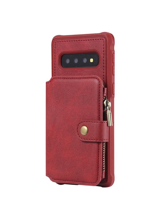 Zaboon Case For Galaxy S10 Zipper Shockproof Protective Case with Card Slots & Bracket & Photo Holder & Wallet Function - Image 2