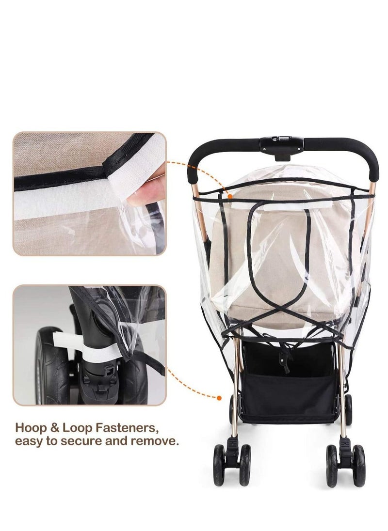 Y&D Stroller Rain Cover Universal Size Baby Travel Weather Shield Food Grade Material EVA Plastic Waterproof Windproof Dust Resistant Raincover for Jogger Buggy Pram  - Image 3