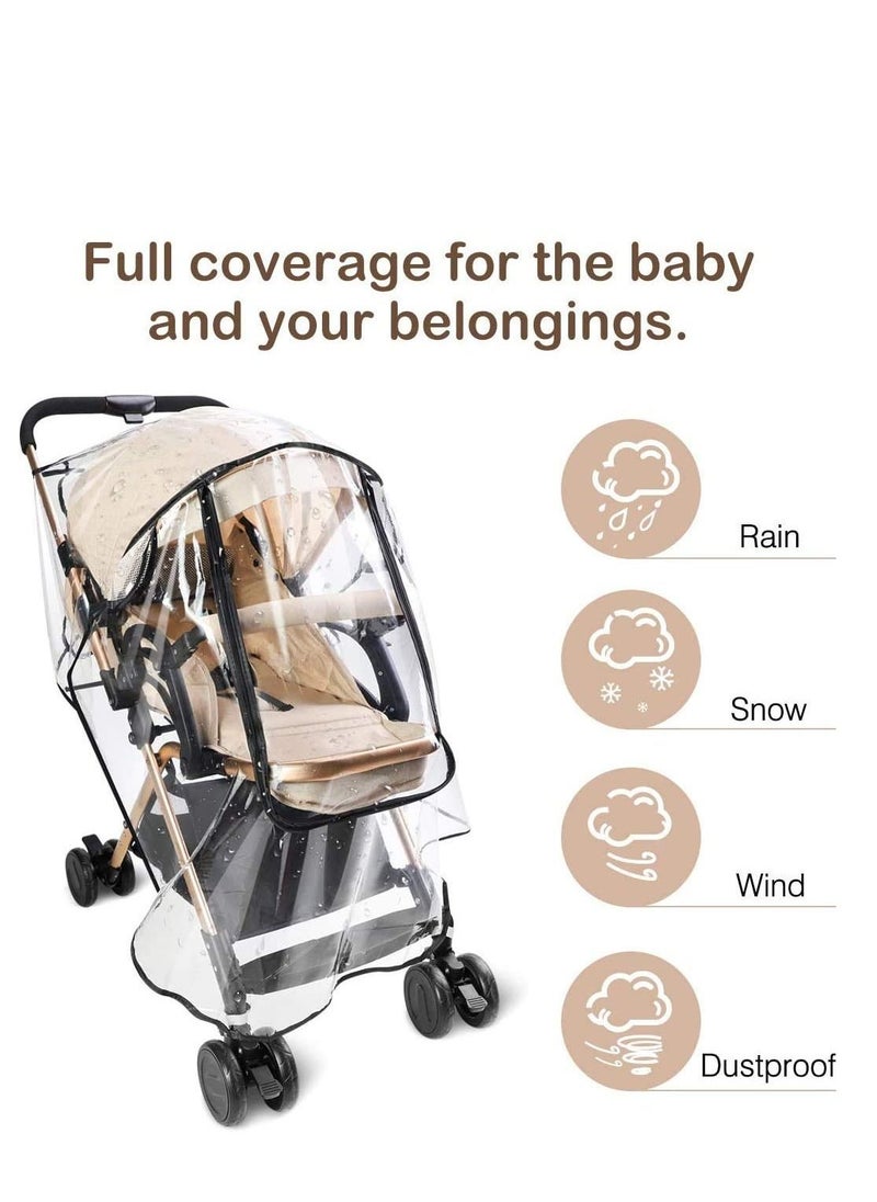 Y&D Stroller Rain Cover Universal Size Baby Travel Weather Shield Food Grade Material EVA Plastic Waterproof Windproof Dust Resistant Raincover for Jogger Buggy Pram  - Image 5