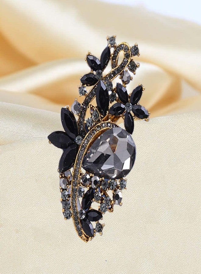 Ezing 4Pcs Brooch Lot with Large Big Size Rhinestone Crystal Fashion Jewelry (q) - Image 3