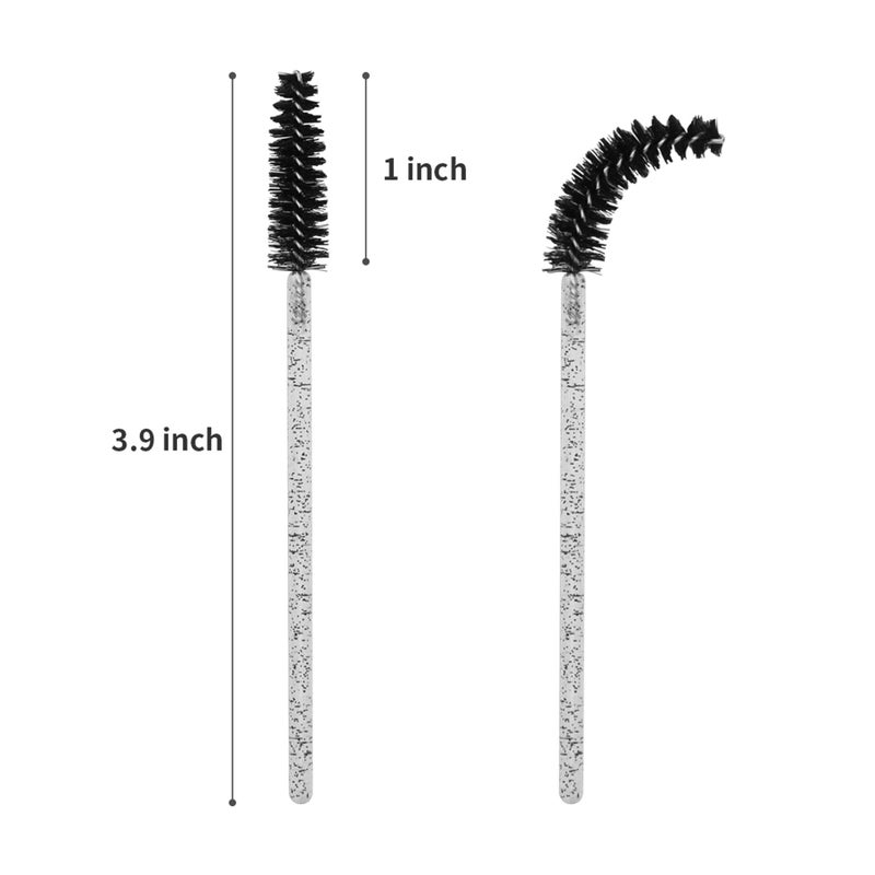 tifanso 200PCS Spoolie Eyelash Brush - Disposable Mascara Brush Wand for Lashes, Eyebrow Eyelash Extension Supplies (Black) - Image 4