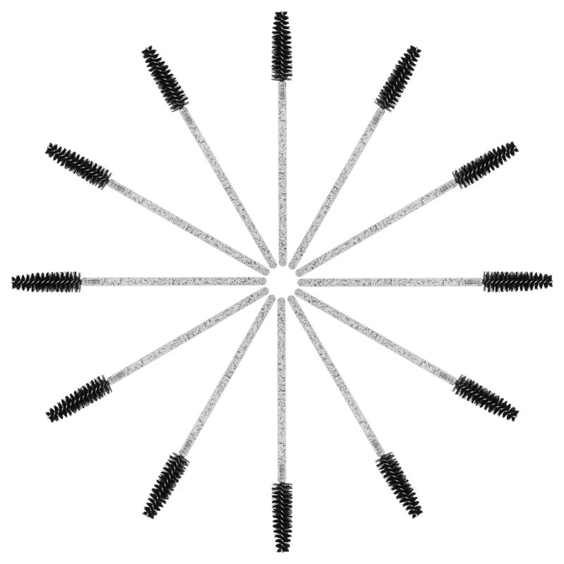 tifanso 200PCS Spoolie Eyelash Brush - Disposable Mascara Brush Wand for Lashes, Eyebrow Eyelash Extension Supplies (Black) - Image 2