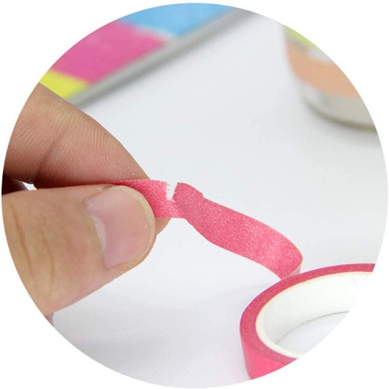windforgecraft Colored Masking Tapes, 10Pcs Arts Rainbow Labelling Masking Tape Fun Supplies Kit, for Art, Labeling, Classroom Decorations, Bulk Teaching Supplies - Image 2