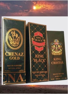 King Offer three perfumes China Gold + King Black + King Crystal 