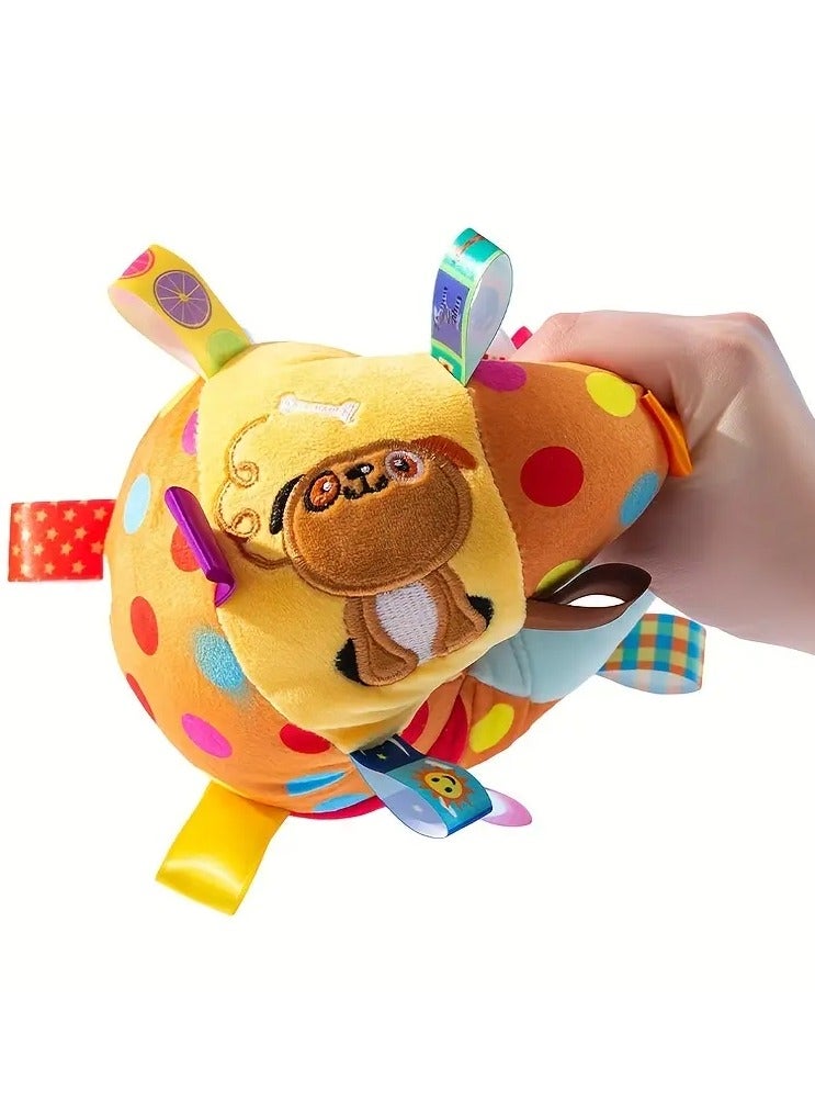 Goolsky Interactive Ball Dog Toy for Aggressive Chewers Training Decompress Bite voice Resistant Plush Handle Dog Toys with Bells pet toy Pet Supplies - Image 1