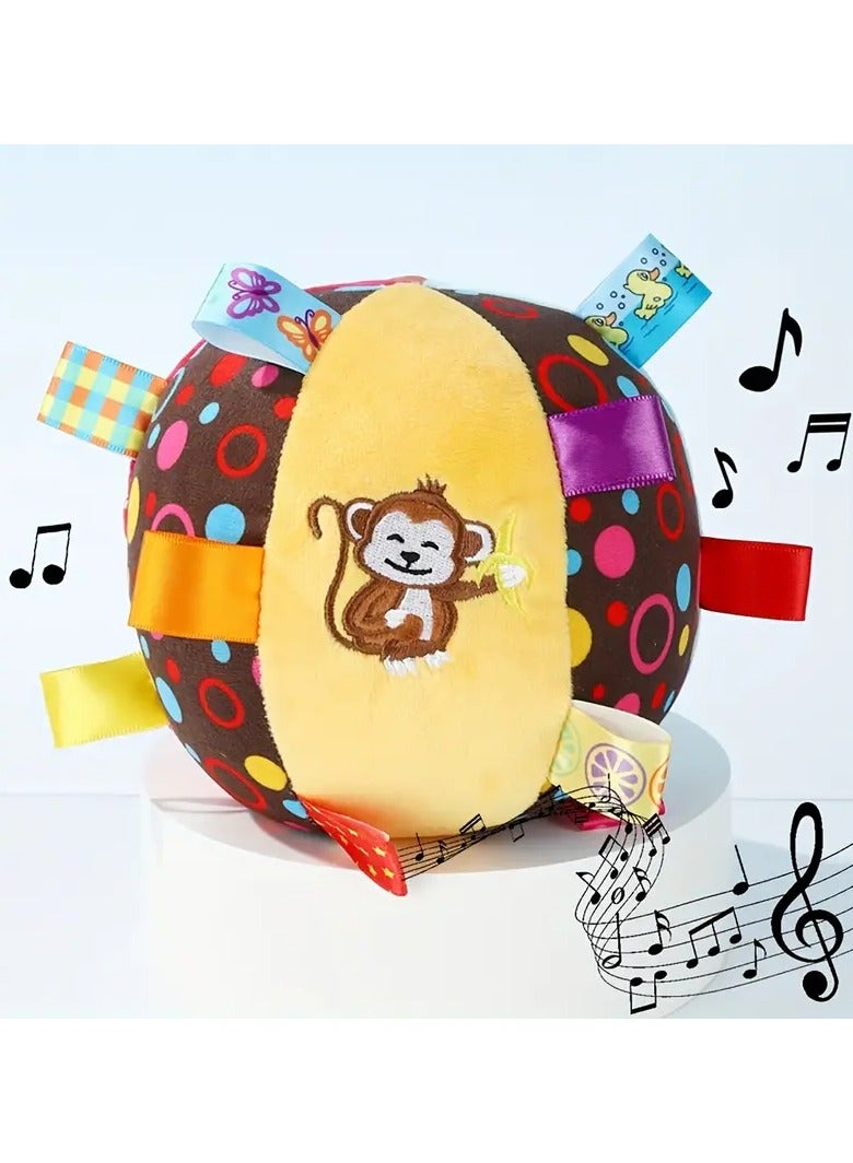 Goolsky Interactive Ball Dog Toy for Aggressive Chewers Training Decompress Bite voice Resistant Plush Handle Dog Toys with Bells pet toy Pet Supplies - Image 4