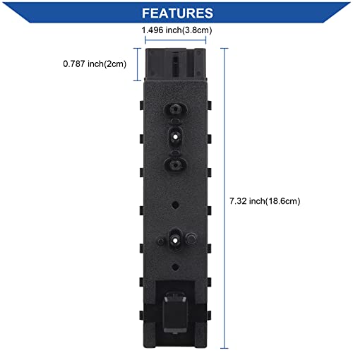 Obaee Front Right Passenger Side Power Seat Switch Adjustment Compatible with Ford 2006-2019, Lincoln 2006-2019, Mercury 2006-2011, Replaces 9L3Z14A701FA, DE9Z14A701BA, SW7337 - Image 3