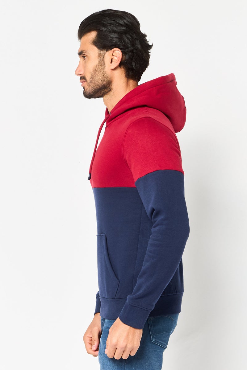 Celio Men Two Tone Long Sleeve Hoodie, Multicolor - Image 2