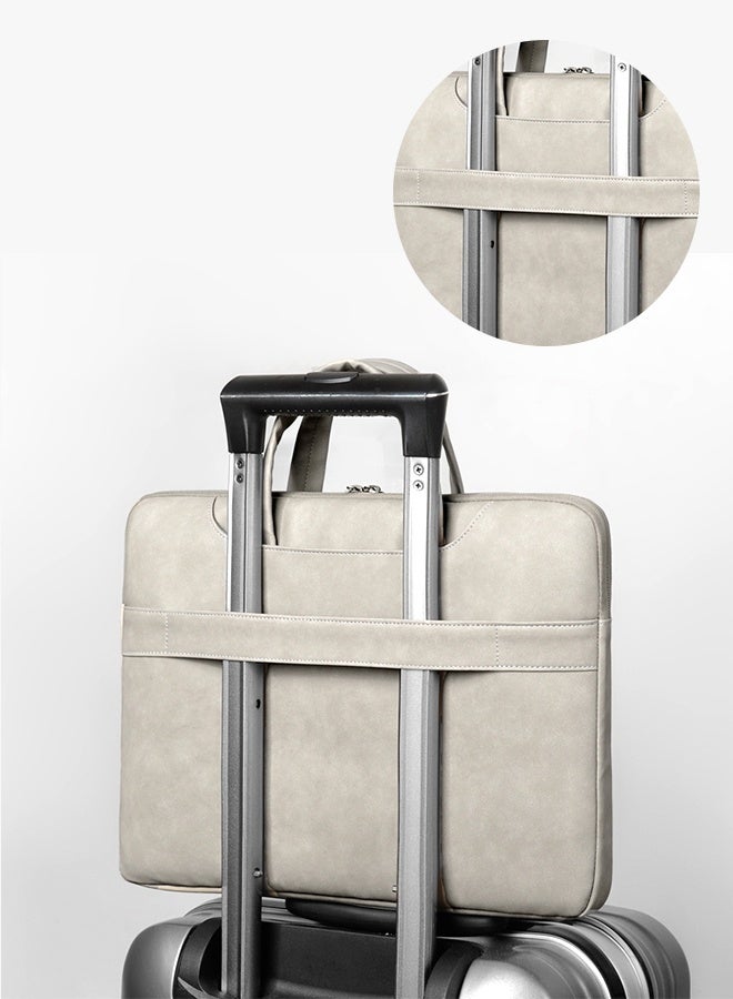 lebonaer 15.6 Inch Laptop Carrying Case - Water-Repellent Slim Briefcase with Dedicated Laptop Compartment, Luggage Strap, for College Students, Business Professionals, Air Travel and Daily Commute. Search Keywords: laptop sleeve bag, waterproof laptop case, business laptop bag, college student laptop bag, travel laptop briefcase, slim laptop carrier, laptop bag with luggage strap, 15.6 inch laptop bag, tablet and laptop bag, professional laptop case, airplane travel laptop bag, laptop protector case, minimalist laptop bag, laptop bag for work, laptop messenger bag, laptop bag for students, laptop document bag, laptop bag for business trip, laptop carrying case for professionals, laptop shoulder bag. - Image 4