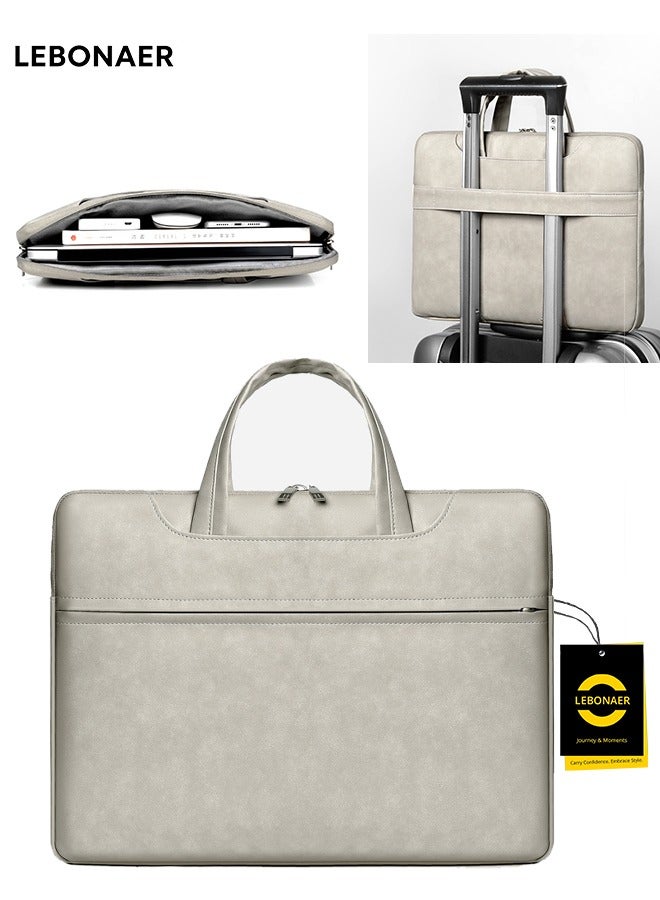 lebonaer 15.6 Inch Laptop Carrying Case - Water-Repellent Slim Briefcase with Dedicated Laptop Compartment, Luggage Strap, for College Students, Business Professionals, Air Travel and Daily Commute. Search Keywords: laptop sleeve bag, waterproof laptop case, business laptop bag, college student laptop bag, travel laptop briefcase, slim laptop carrier, laptop bag with luggage strap, 15.6 inch laptop bag, tablet and laptop bag, professional laptop case, airplane travel laptop bag, laptop protector case, minimalist laptop bag, laptop bag for work, laptop messenger bag, laptop bag for students, laptop document bag, laptop bag for business trip, laptop carrying case for professionals, laptop shoulder bag. - Image 1